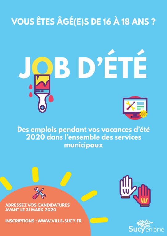 Job D Ete 2020 Ville Sucy Fr Site Officiel De La Ville De