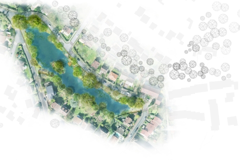 Travaux de réaménagement du lac du grand val 